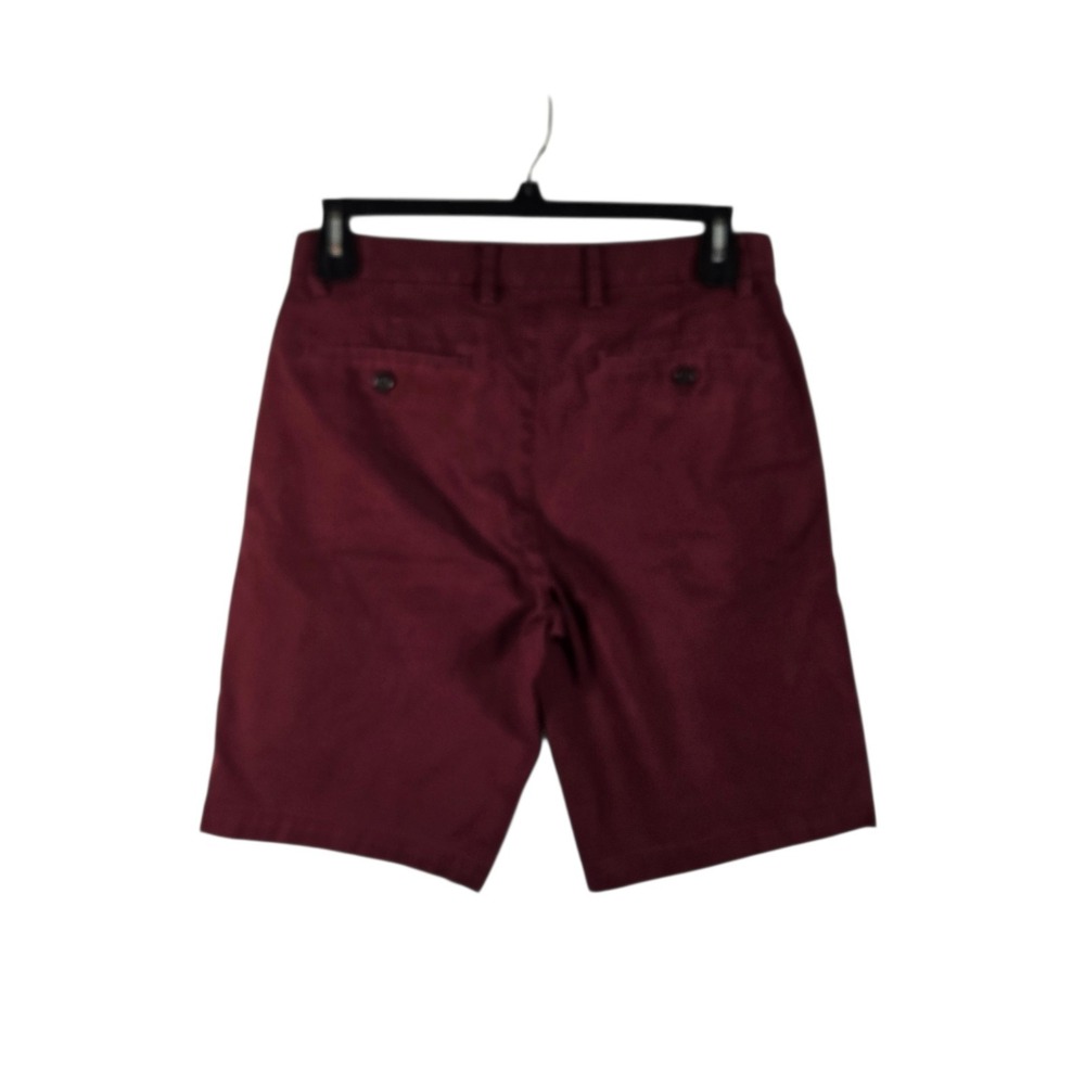 Banana Republic Emerson Shorts Mens 31 Solid Burgundy Chino Cotton Preppy - Picture 7 of 8
